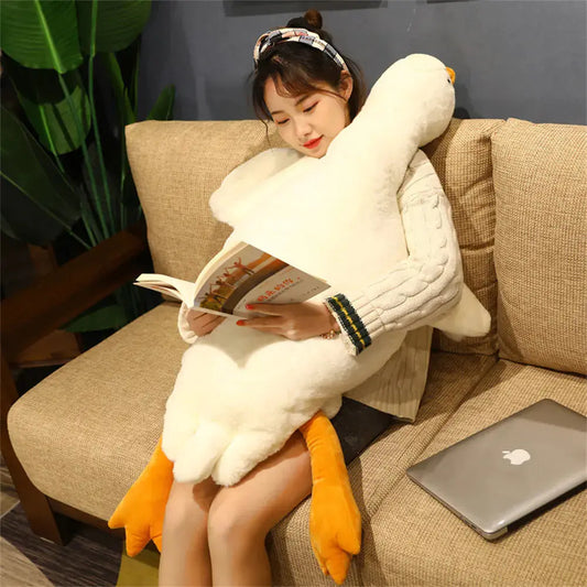 Giant 50cm Duck Plush Toy - Soft Fluffy Pillow Snuggle Safari