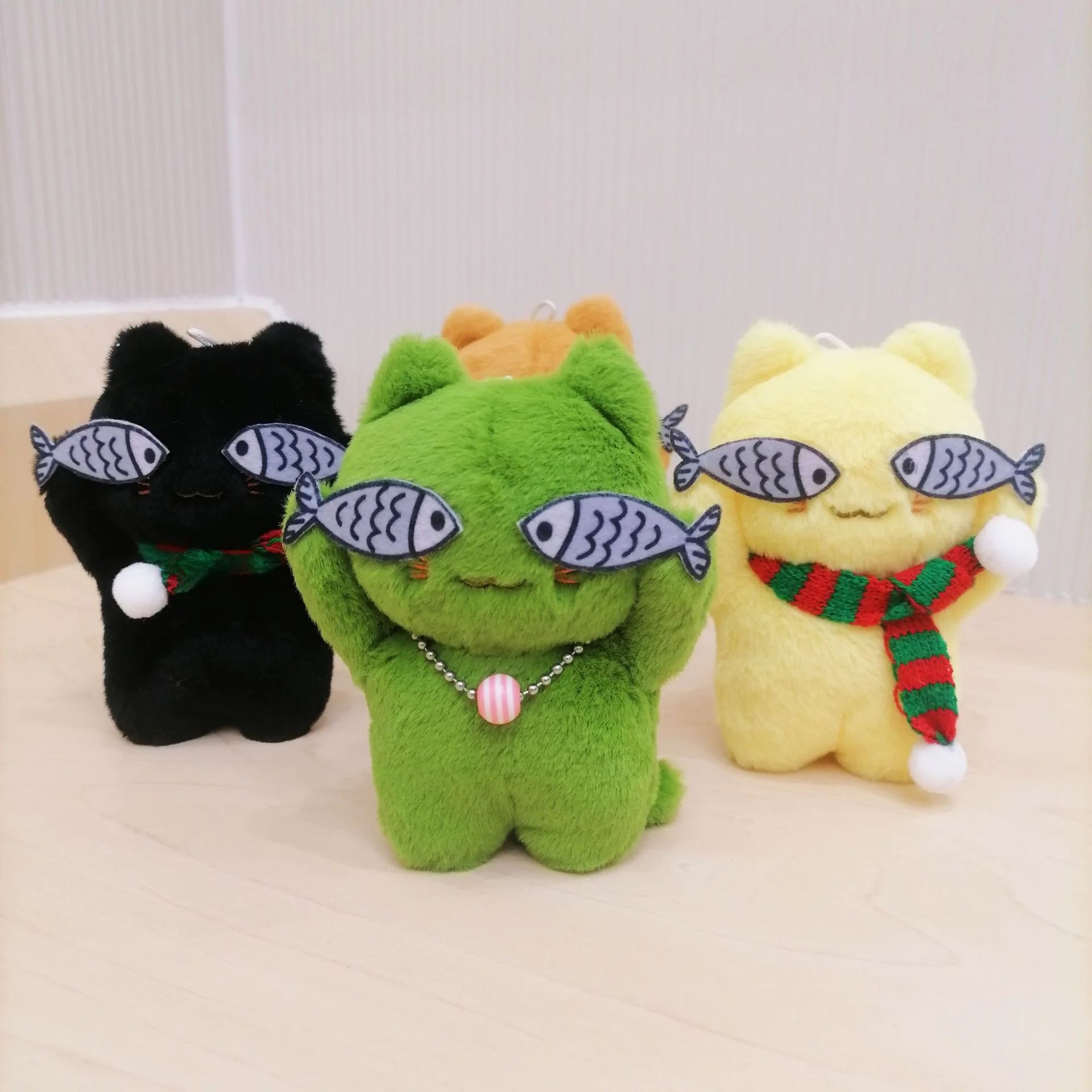 Cute Plush Cat Keychain Accessory