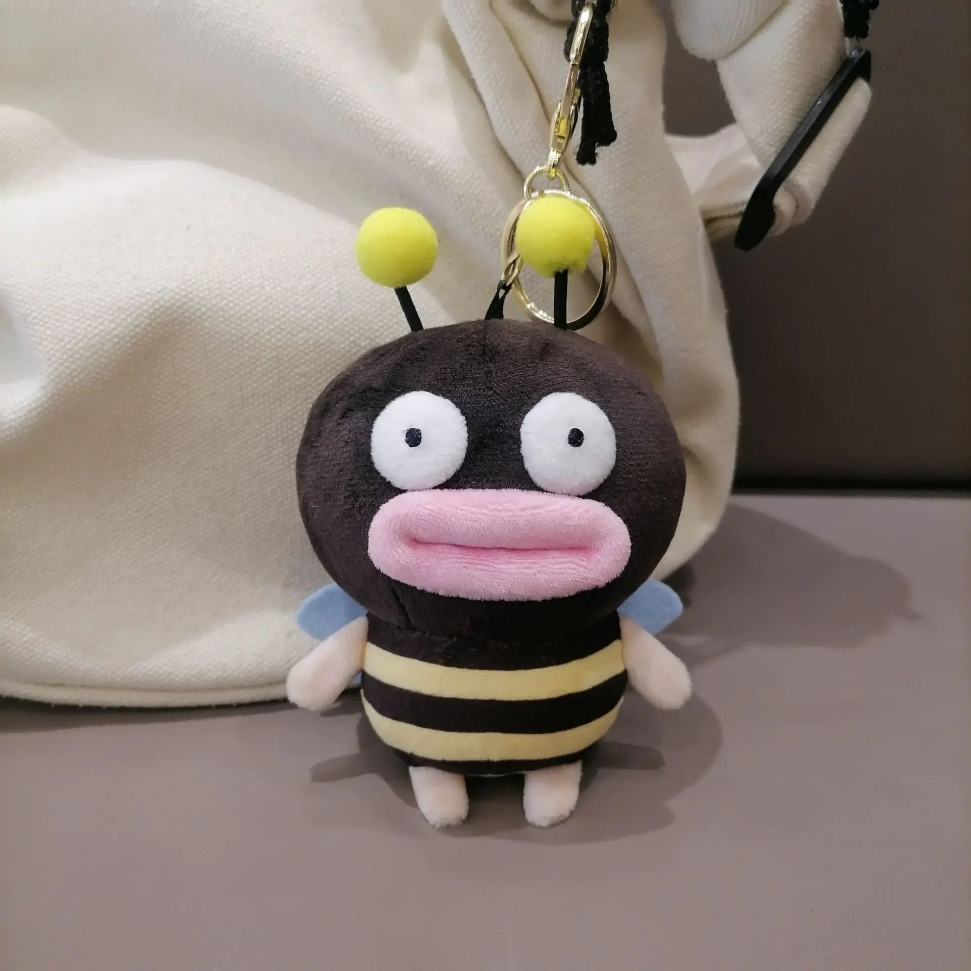 Cute Plush Cat Keychain Accessory