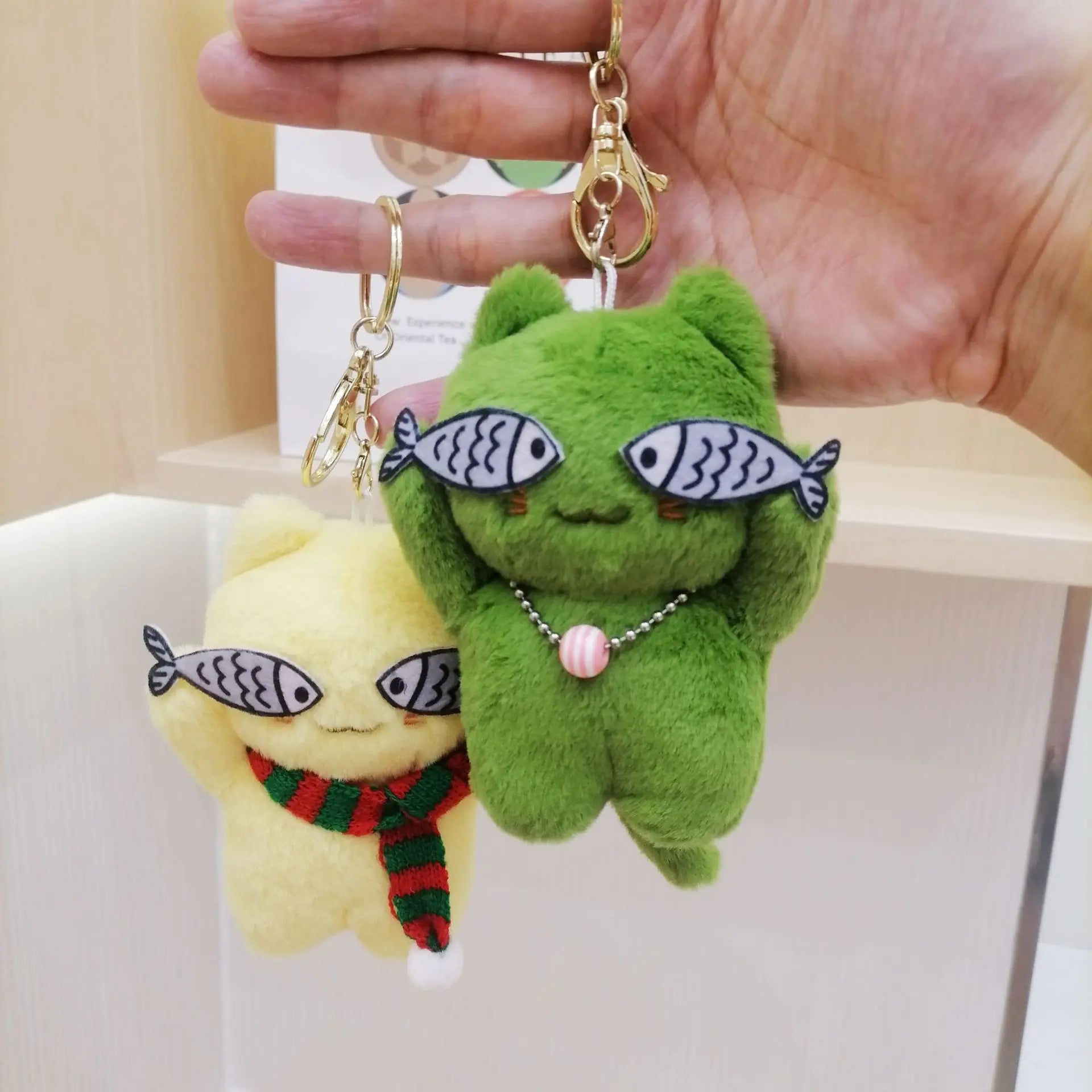 Cute Plush Cat Keychain Accessory