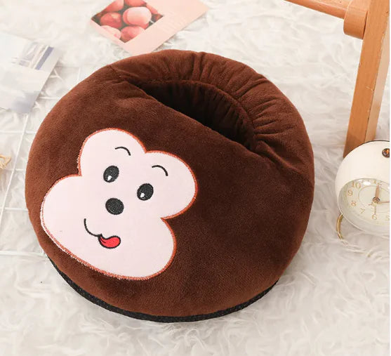 USB Heated Plush Foot Warmer Snuggle Safari