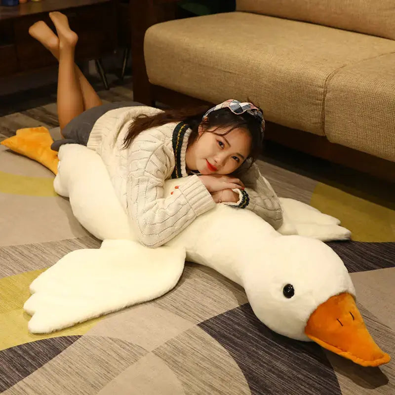 Giant 50cm Duck Plush Toy - Soft Fluffy Pillow Snuggle Safari