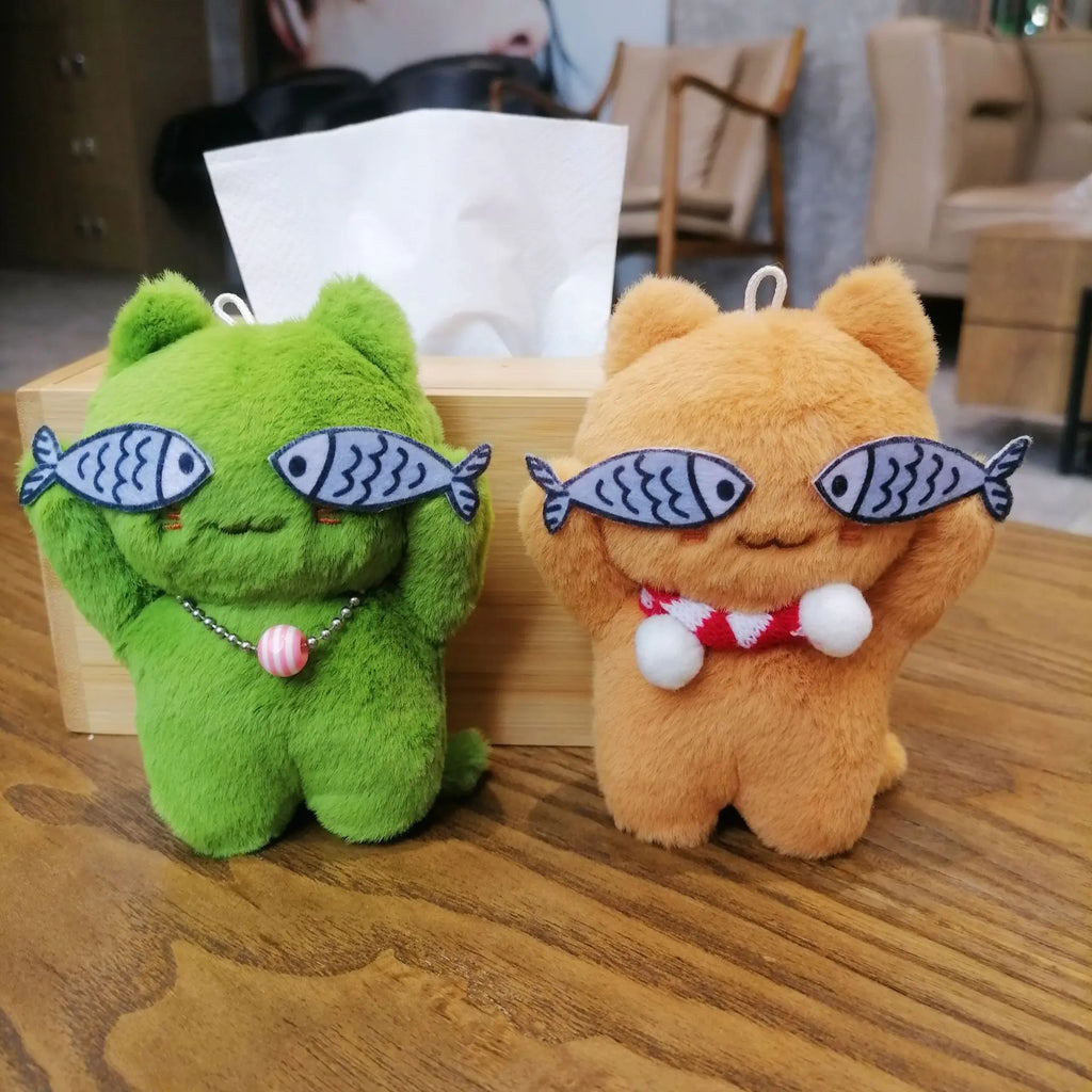 Cute Plush Cat Keychain Accessory