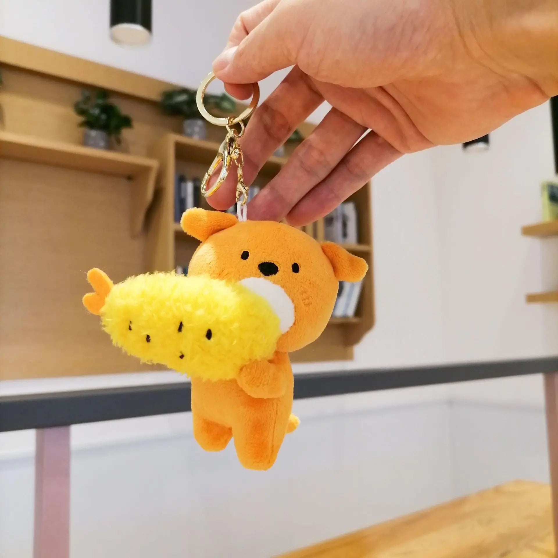 Cute Plush Cat Keychain Accessory