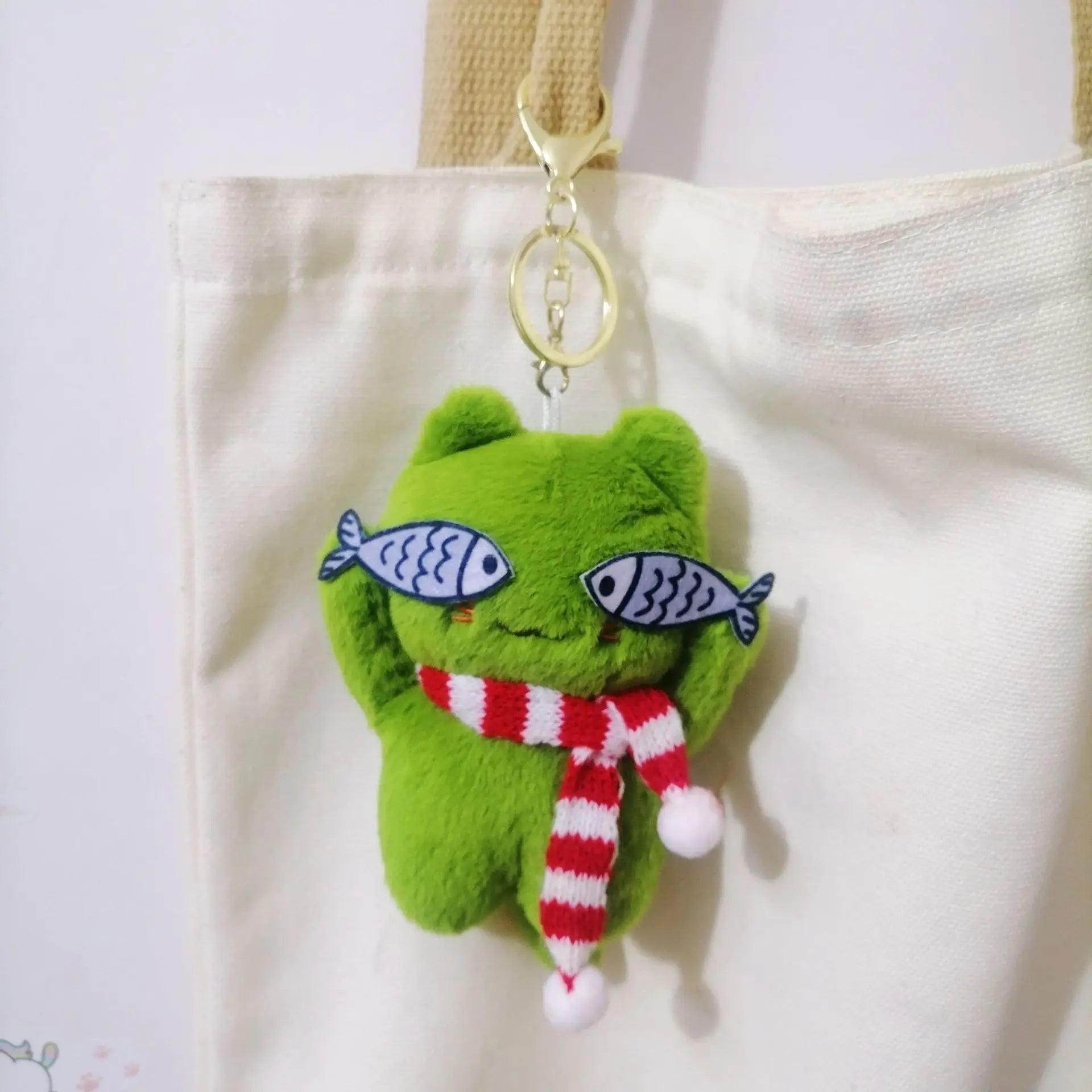 Cute Plush Cat Keychain Accessory