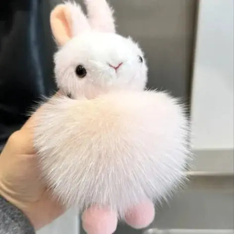 Plush Rabbit Backpack Pendant - Snuggle Safari