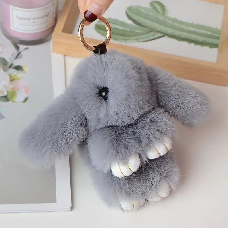 Plush Rabbit Key Chain - Snuggle Safari