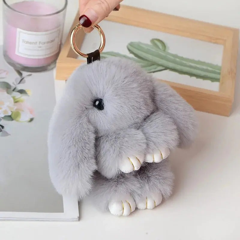 Plush Rabbit Key Chain - Snuggle Safari
