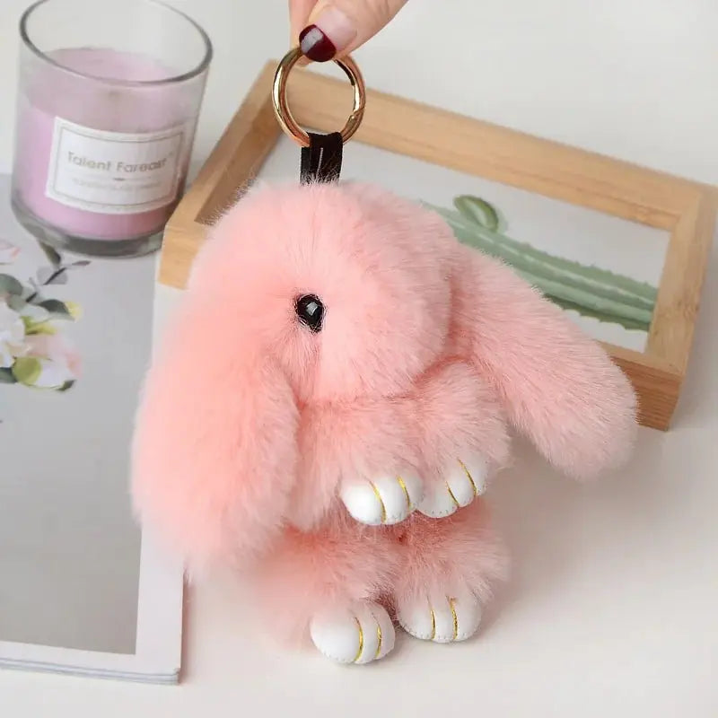 Plush Rabbit Key Chain - Snuggle Safari