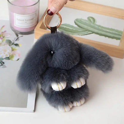 Plush Rabbit Key Chain - Snuggle Safari