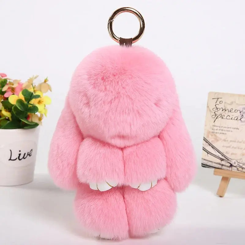 Plush Rabbit Key Chain - Snuggle Safari