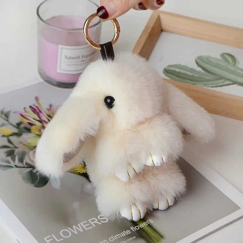Plush Rabbit Key Chain - Snuggle Safari