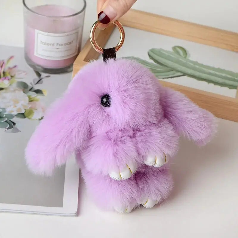 Plush Rabbit Key Chain - Snuggle Safari