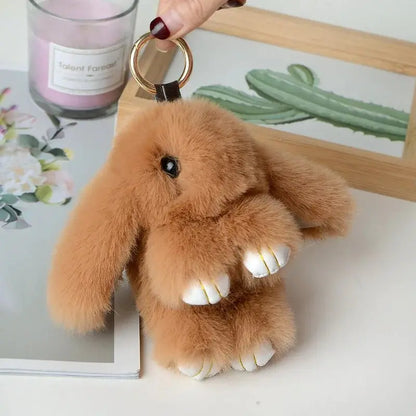 Plush Rabbit Key Chain - Snuggle Safari