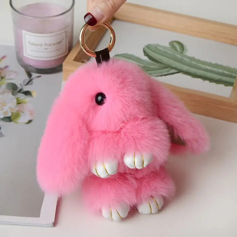 Plush Rabbit Key Chain - Snuggle Safari