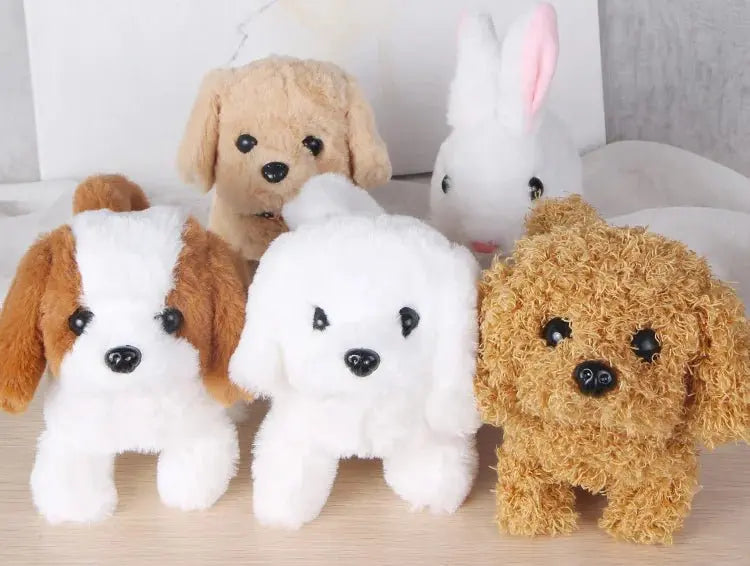 Electric Simulation Corgi Plush Toy with Barking Tail - Snuggle Safari