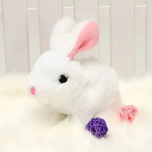 Electric Plush Toy Rabbit with Tail Wagging Feature - Snuggle Safari
