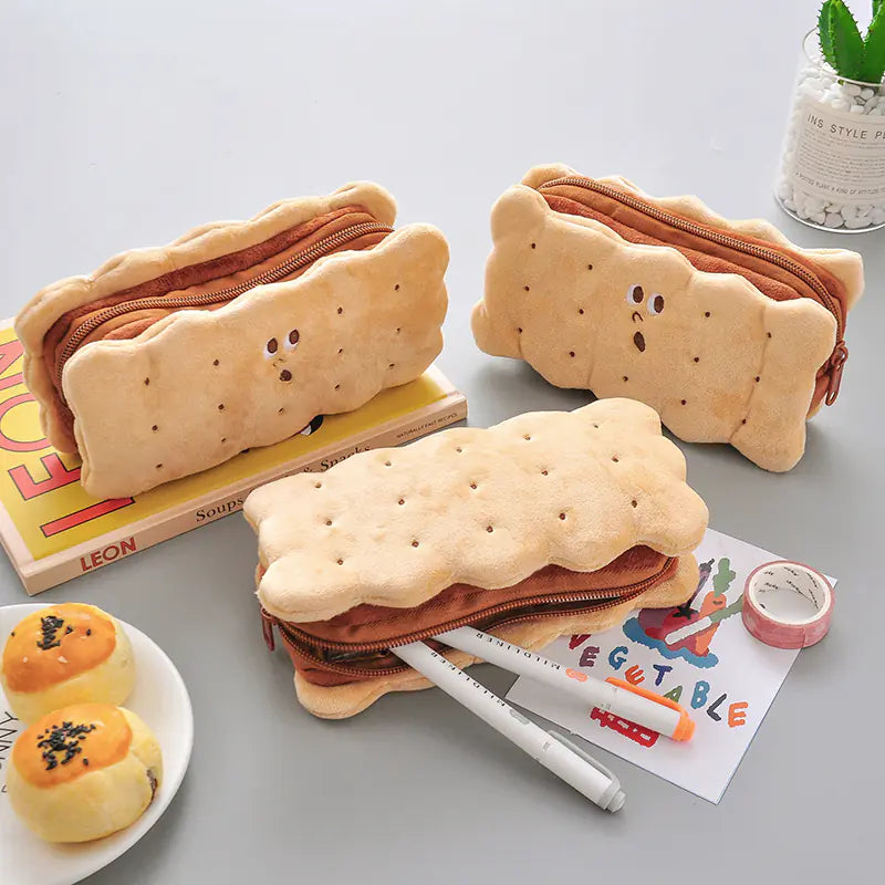 Cute Plush Pencil Case - Japanese Style Big Capacity